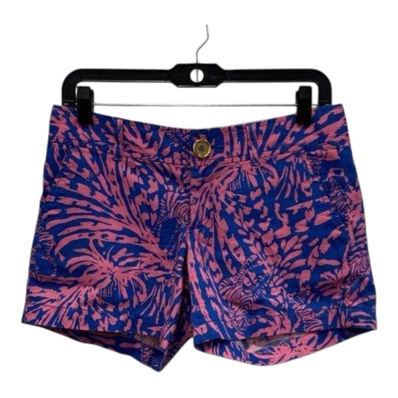 Lilly Pulitzer Callahan Shorts, Size 0 , Blue & Pink - Picture 2 of 7